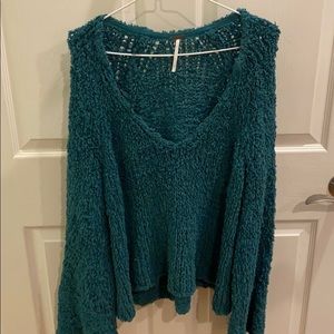 Free people dark green sweater